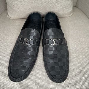Black Louis Vuitton moccasins size 15 US